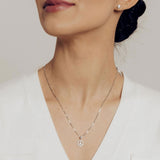 Crystal Collection Pendants Sterling Silver CZ Small Peace Sign Pendant