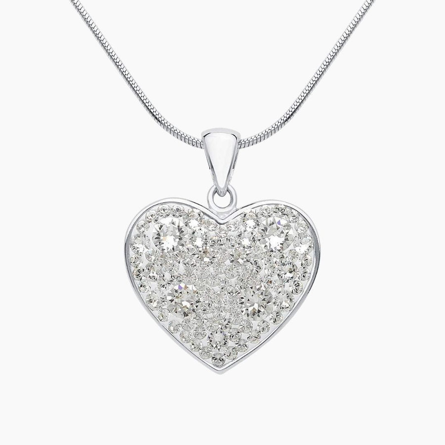 Crystal Collection Pendants Swarovski Crystal Heart Pendant in Sterling Silver