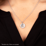 Crystal Collection Pendants Swarovski Crystals Disc with Initial Pendant