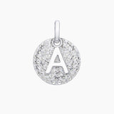 Crystal Collection Pendants Swarovski Crystals Disc with Initial Pendant