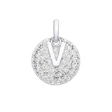 Crystal Collection Pendants V Swarovski Crystals Disc with Initial Pendant