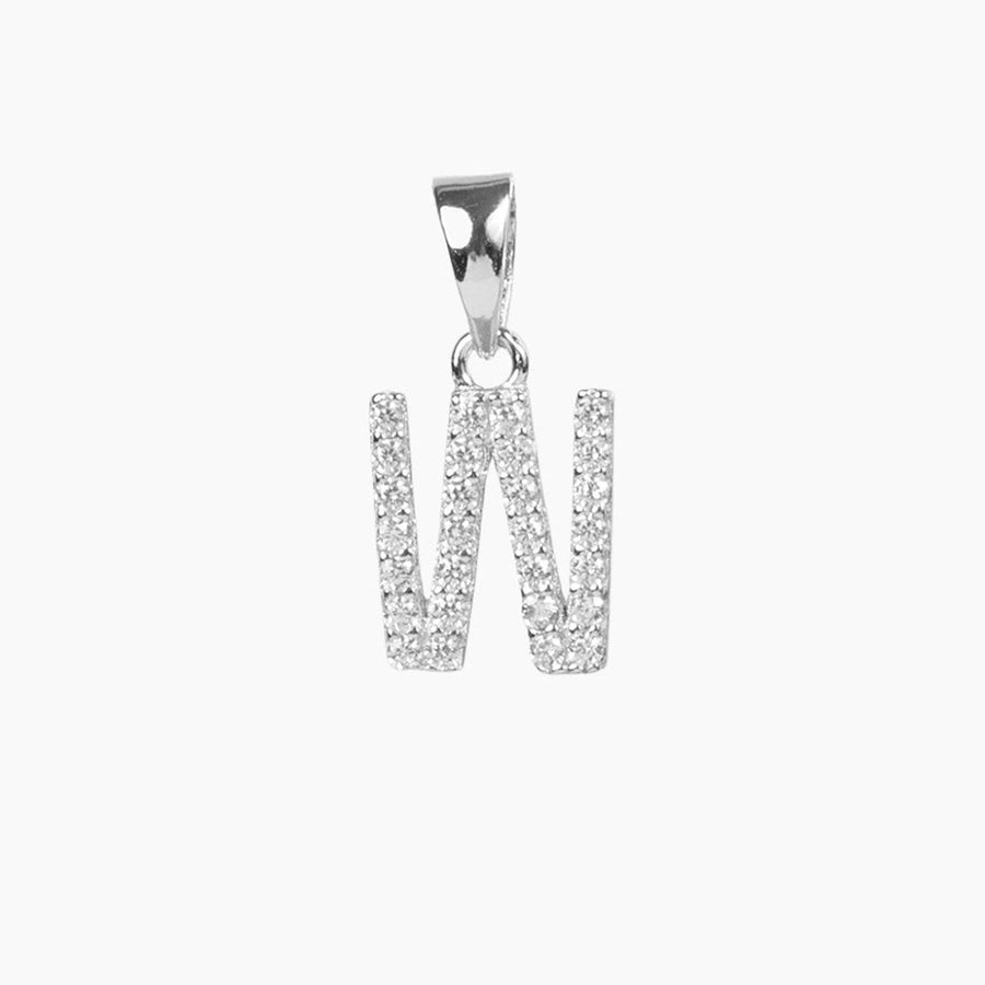Crystal Letter H Silver Delicate Chain Bracelet in White Crystal