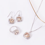 Crystal Collection Rings Champagne Swarovski Crystal Square Ring