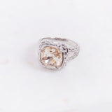 Crystal Collection Rings Champagne Swarovski Crystal Square Ring