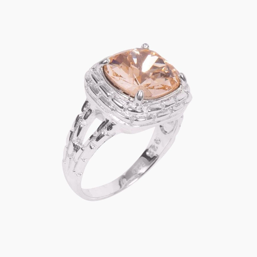 Crystal Collection Rings Champagne Swarovski Crystal Square Ring