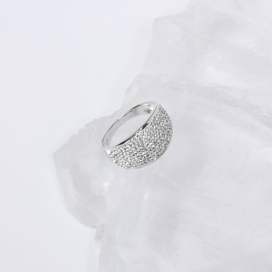 Crystal Collection Rings Pave Swarovski Crystal Curved Ring