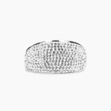 Crystal Collection Rings Pave Swarovski Crystal Curved Ring