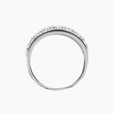 Crystal Collection Rings Pave Swarovski Crystal Curved Ring