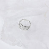 Crystal Collection Rings Pave Swarovski Crystal Curved Ring