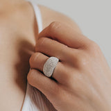 Crystal Collection Rings Pave Swarovski Crystal Curved Ring