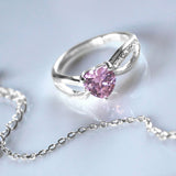 Crystal Collection Rings Sterling Silver CZ Heart Ring