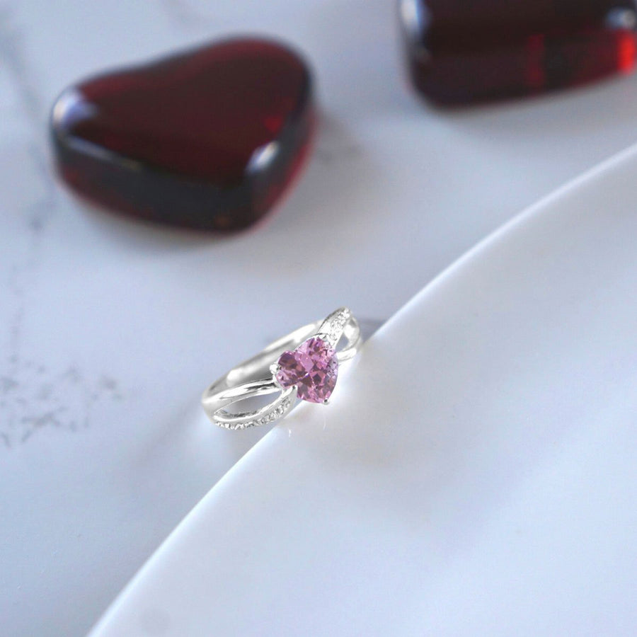 Crystal Collection Rings Sterling Silver CZ Heart Ring