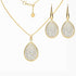 Crystal Collection Sets Gold The Pave Swarovski Crystal Teardrop Necklace & Earring Set
