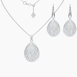 Crystal Collection Sets The Pave Swarovski Crystal Teardrop Necklace & Earring Set