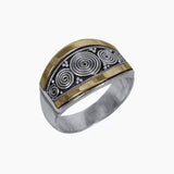 David Beck Bali Rings 5 (Swirl) / Silver Bali Sterling Silver Ring with 18K Gold Detail