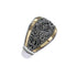 David Beck Bali Rings Bali Swirl Sterling Silver Ring with 18K Gold Detail