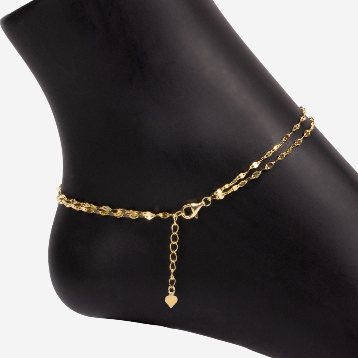 Gold double shop chain anklet