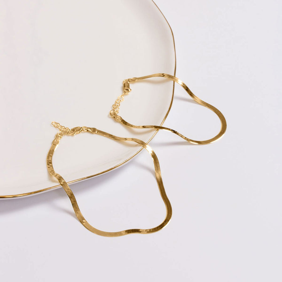 Eros Milano Bracelet Gold Hera 4mm Herringbone Bracelet (Gold)