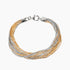 Eros Milano Bracelets 7" / Silver/Gold Radiance 20-Strand Bracelet in Silver and Gold