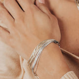 Eros Milano Bracelets 7" / Silver/Gold Radiance 20-Strand Bracelet in Silver and Gold