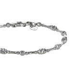 Eros Milano Bracelets Galatea Lunar Bead Bracelet in Rhodium Overlay