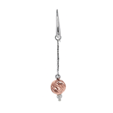 Eros Milano Earrings Default Title / Rose Gold Sirius Ball Earrings in Rose Gold and Rhodium Overlay