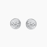 Eros Milano Earrings Rhodium Sterling Silver Swirl Stud Earrings