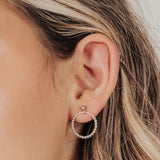 Eros Milano Earrings Silver Single Ring Earrings in Rhodium Overlay