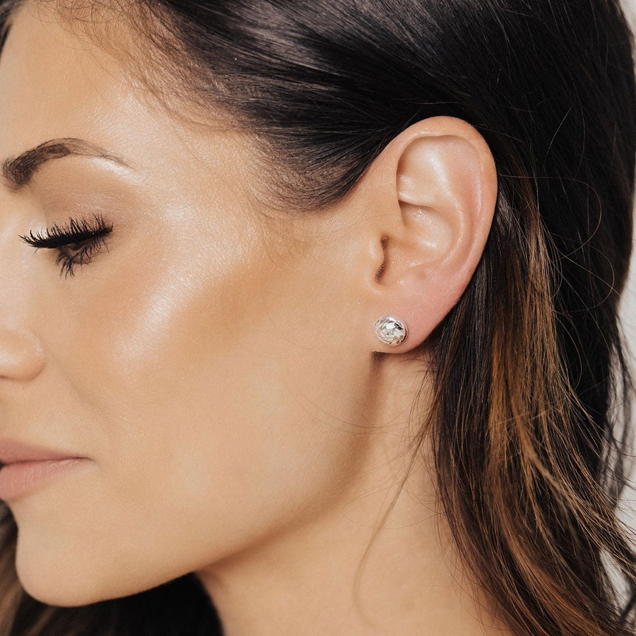 Eros Milano Earrings Sterling Silver Swirl Stud Earrings