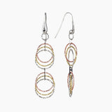 Eros Milano Earrings Tri-Color Radiance 6 Circle Earrings in Tri-Color