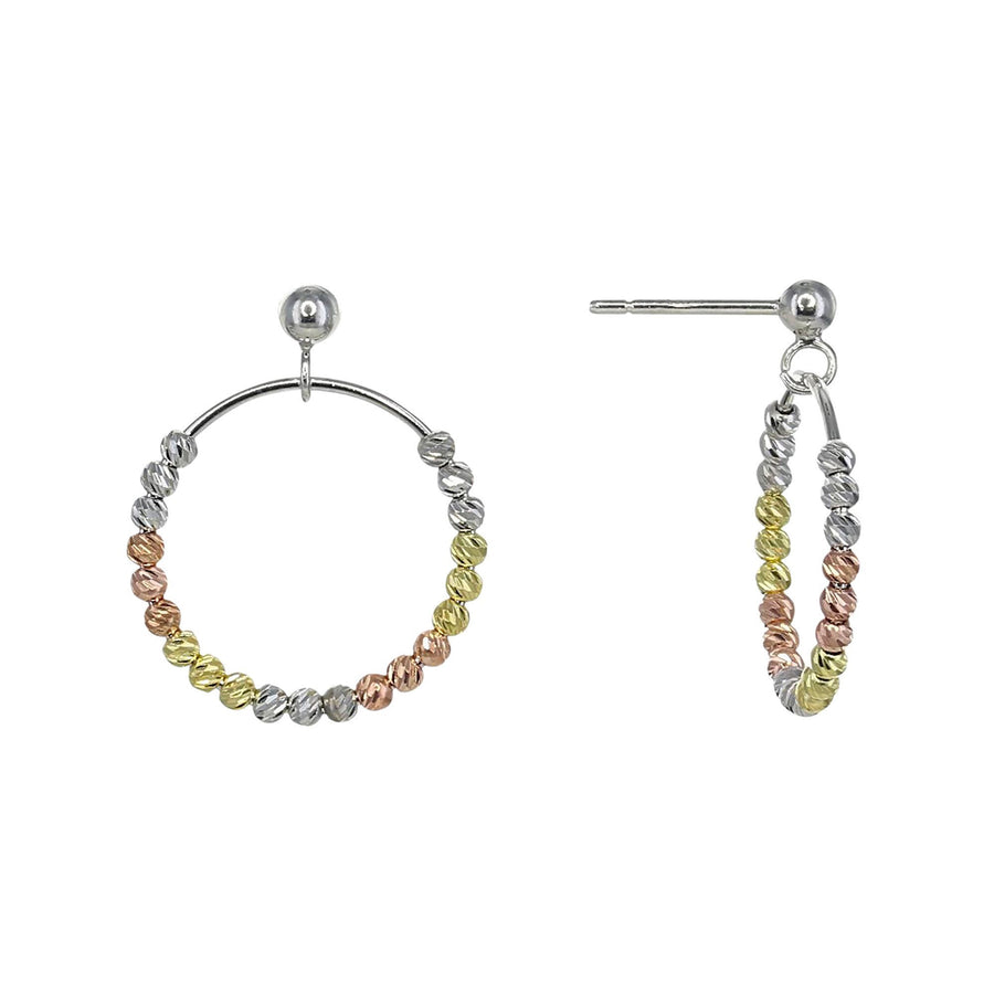 Single Ring Earrings in Gold, Rose Gold, and Rhodium Overlay – Roma ...