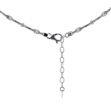 Eros Milano Necklaces Default Title / Silver Galatea Lunar Bead Necklace in Rhodium Overlay