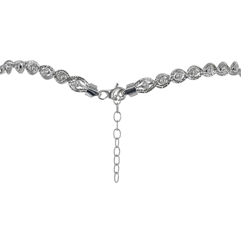 Saturn Pearl necklace and silver chain - Hago