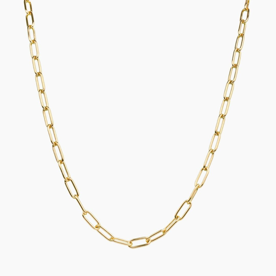 Eros Milano Necklaces Gold Alessia Paperclip Toggle Necklace