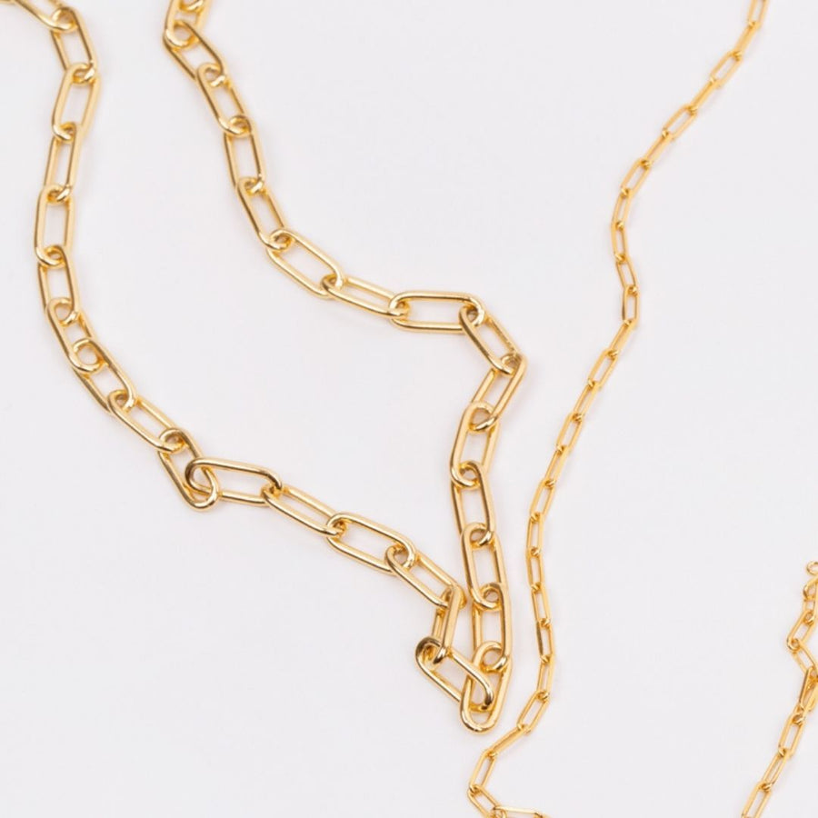 Eros Milano Necklaces Gold Alessia Paperclip Toggle Necklace