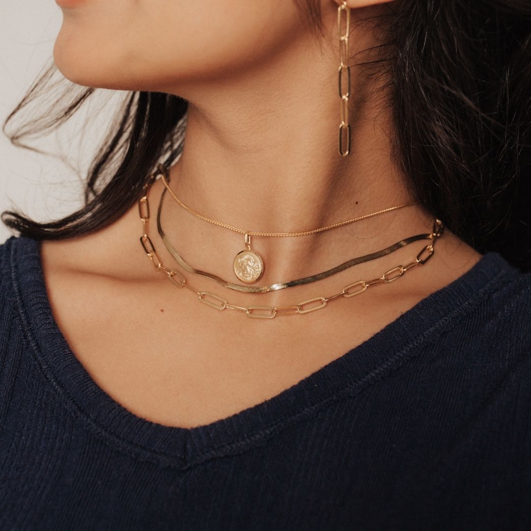 Chunky Paperclip Layering Chain Necklace, Chunky Gold Choker, Gold Paperclip  Chain, Gold Layering Necklace, Tarnish Free Gold Necklace - Etsy