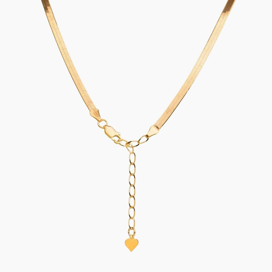 Eros Milano Necklaces Gold Hera 4mm Herringbone Necklace (Gold)