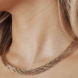 Eros Milano Necklaces Multi-Strand Tri-Color Woven Necklace