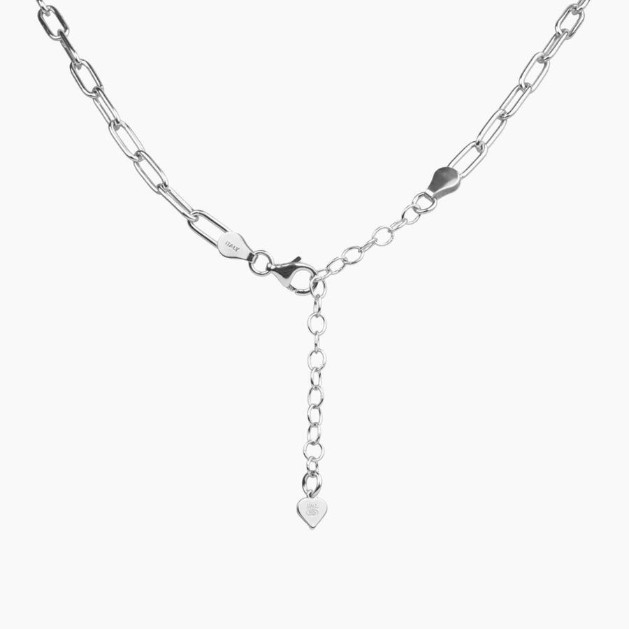 Chunky Paperclip Necklace (Silver)