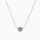 Eros Milano Necklaces Silver Diamond-Cut Single Ball Necklace and Earring Set