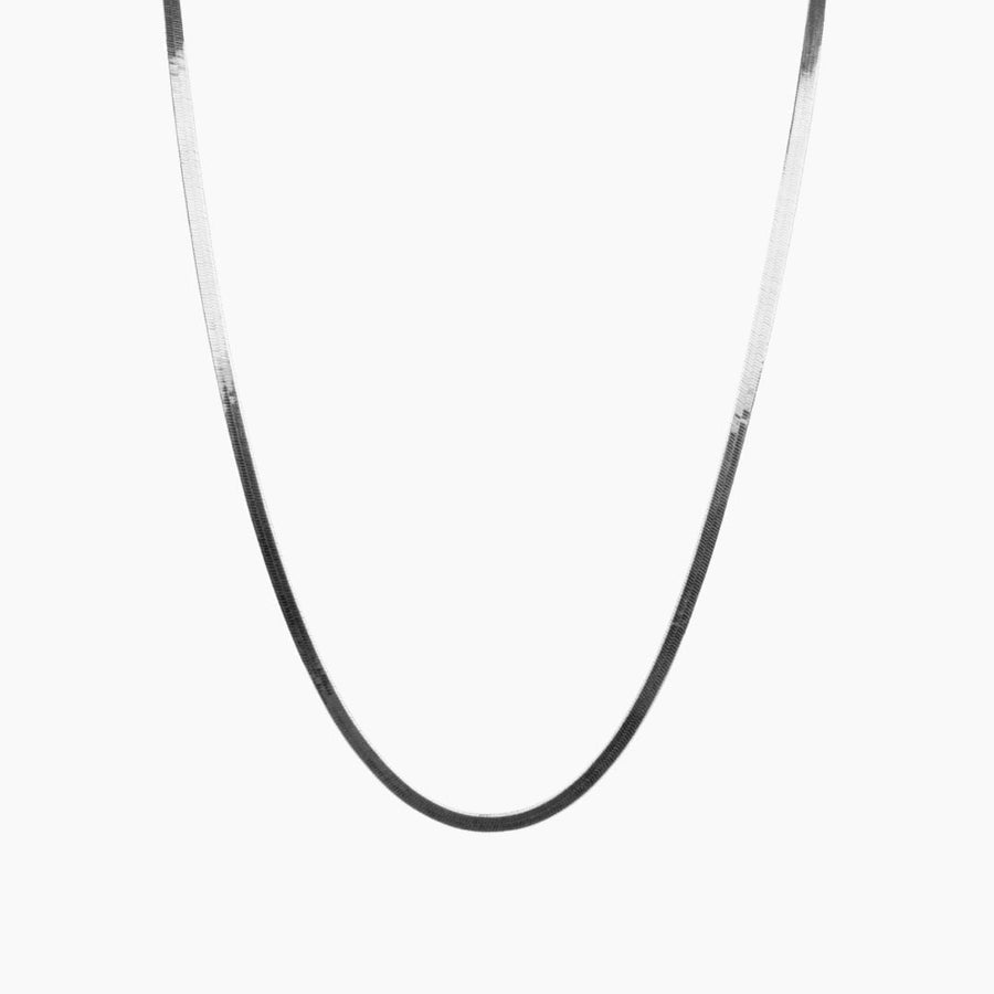 Eros Milano Necklaces Silver Hera 3mm Herringbone Necklace (Silver)