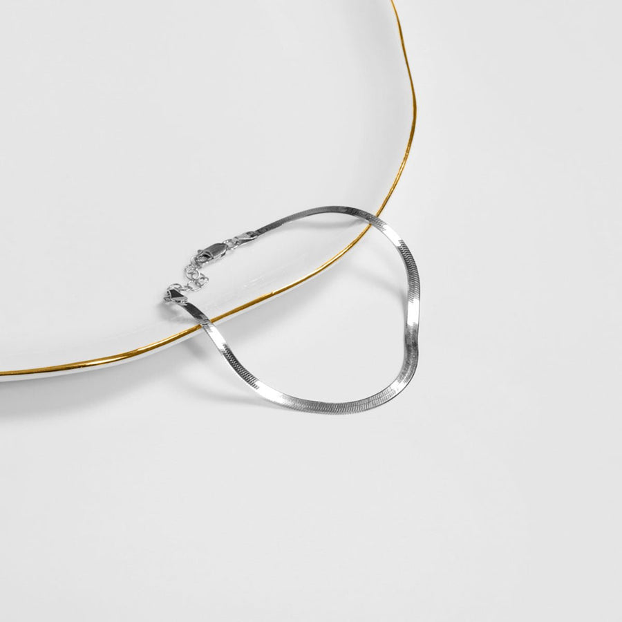 Eros Milano Necklaces Silver Hera 4mm Herringbone Bracelet (Silver)