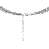 Eros Milano Necklaces Silver Radiance 20-Strand Necklace in Sterling Silver