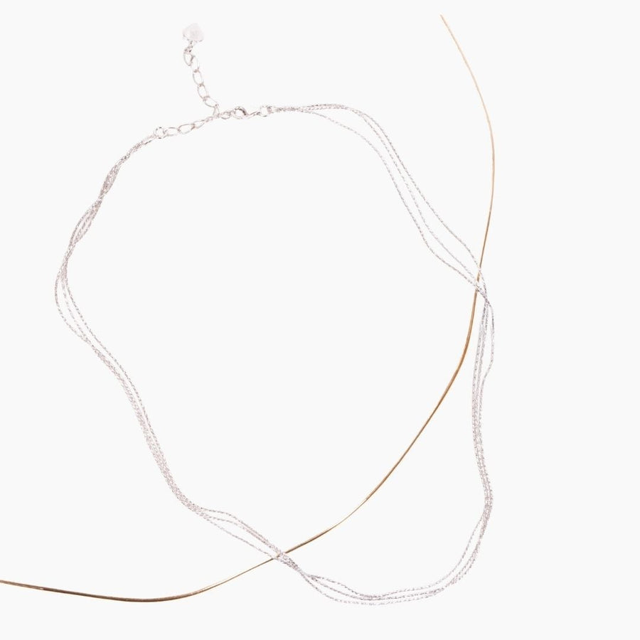Eros Milano Necklaces Silver Radiance 3-Strand Necklace in Sterling Silver