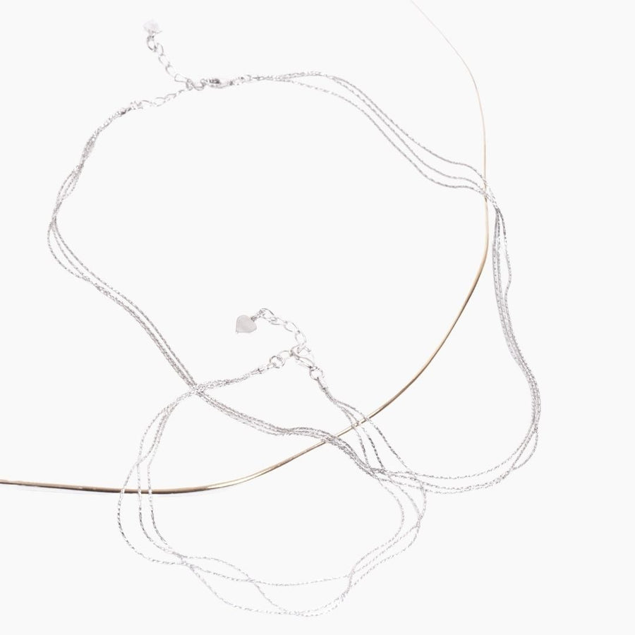 Eros Milano Necklaces Silver Radiance 3-Strand Necklace in Sterling Silver