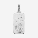 Eros Milano Pendants Aquarius Zodiac Rectangle Pendant in Sterling Silver
