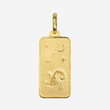 Eros Milano Pendants Aries Zodiac Rectangle Pendant (Gold)