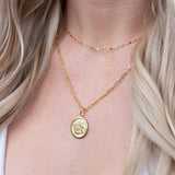 Eros Milano Pendants Guardian Angel Medallion in 18k Gold Vermeil
