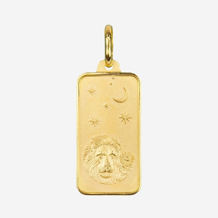 Eros Milano Pendants Leo Zodiac Rectangle Pendant (Gold)