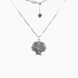 Eros Milano Pendants Locket + Chain Sterling Silver Angel Wing Locket
